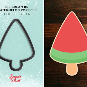 Watermelon Popsicle - Ice Cream #5 Cookie Cutter