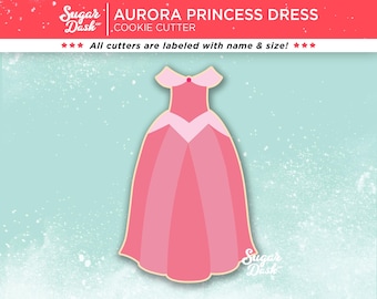 Aurora Princess Dress Cookie Cutter