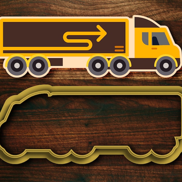 Semi Truck 18 Wheeler Cookie Cutter