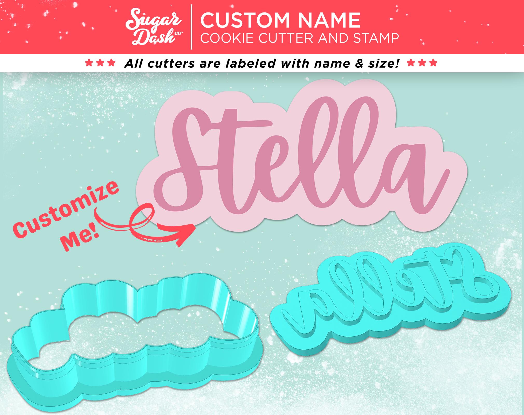 Custom Name Stamp and Cookie Cutter for Baby Showers and Birthdays - Etsy
