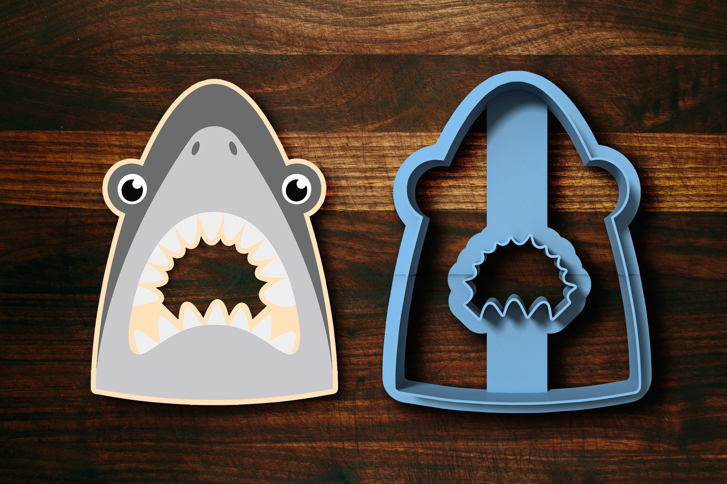 Shark Cookie Cutter With Mouth Cutout - Etsy