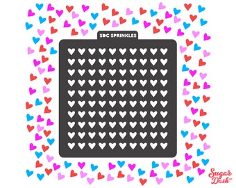Hearts Sprinkle Stencil #1 - Physical Item!
