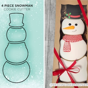 Build a Snowman Christmas Cookie Cutter Set of 4 - Fits 12x5 BRP Box