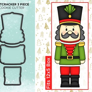Nutcracker - Christmas Cookie Cutter Set of 3 - Fits 12x5 BRP Box