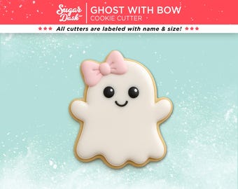 Ghost with Bow Cookie Cutter | Halloween