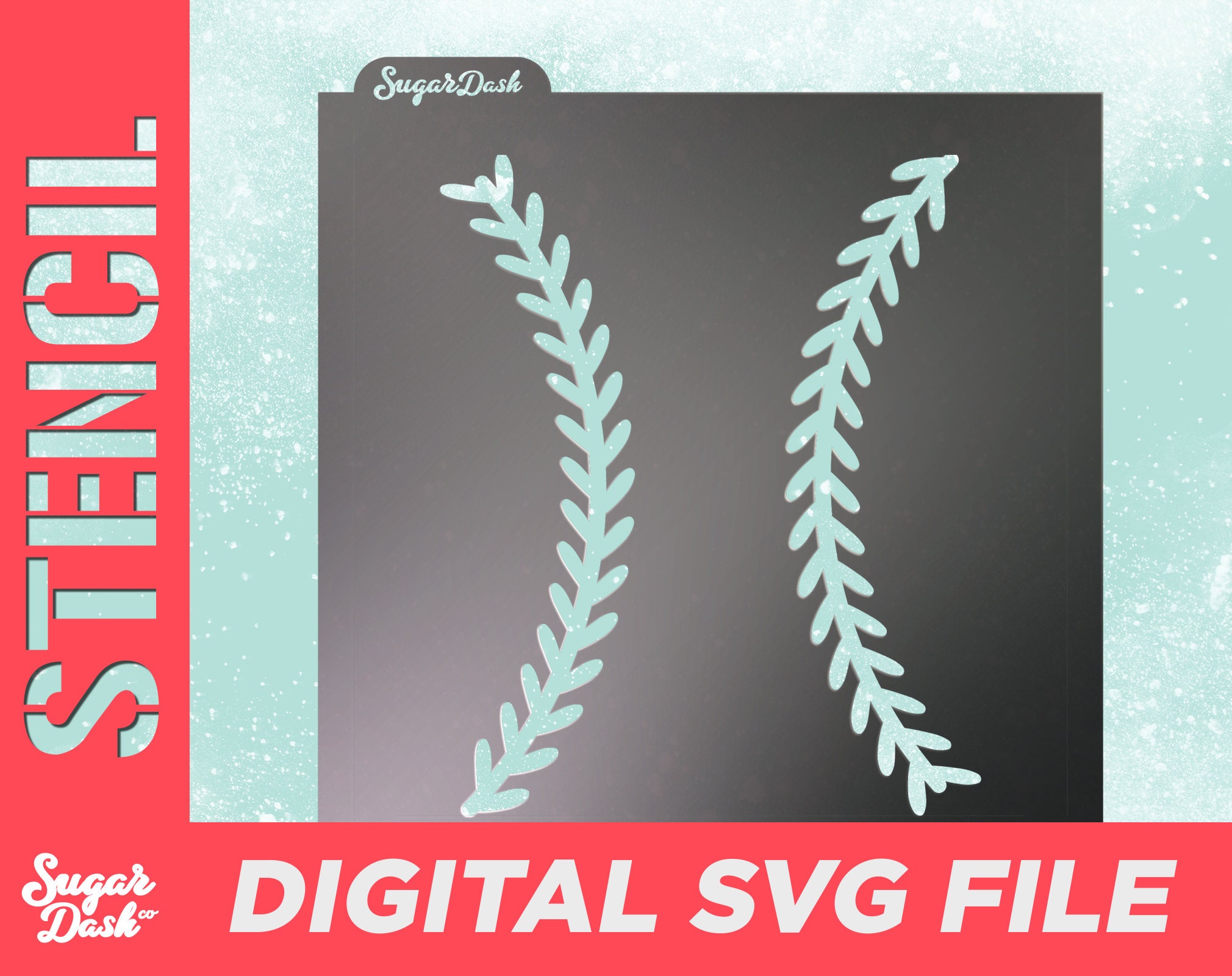 Baseball Stitches Stencil #20 - Digital SVG File - Etsy Canada