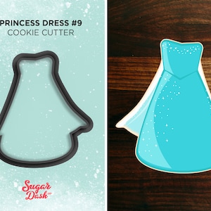 Princess Dress Ice Princess Cookie Cutter #9