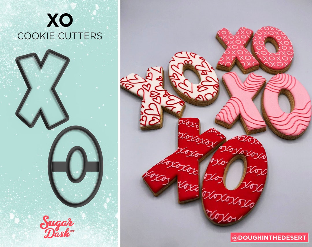 XO Cookie Cutter Set of 2 Etsy