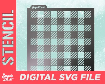 Buffalo Plaid Stencil #6 - Digital SVG File