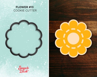 Flower #13  - Yellow Sunflower Cookie Cutter