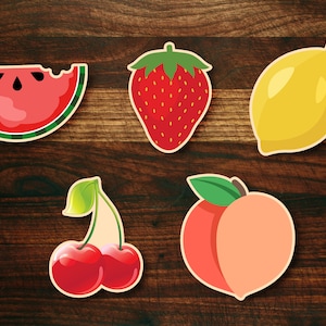 Fruit Cookie Cutter Set with Cherry, Watermelon, Lemon, Peach, and Strawberry