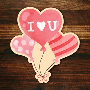 Heart Balloons - Valentines Cookie Cutter