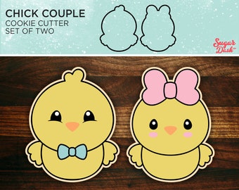 Chick Couple Boy and Girl - Easter Cookie Cutter Set of Two