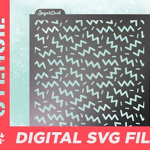 Retro 90s Stencil #7 - Digital SVG File
