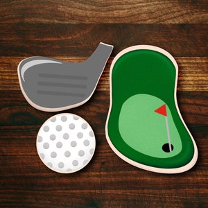 Golf Cookie Cutter Set van 3 met Golf Putter Club, Putting Green en Golfbal