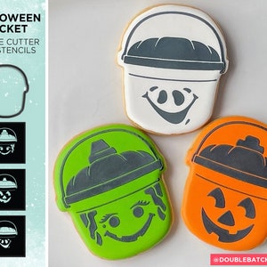 Halloween Retro Trick or Treat Bucket | Cookie Cutter and Stencil Set