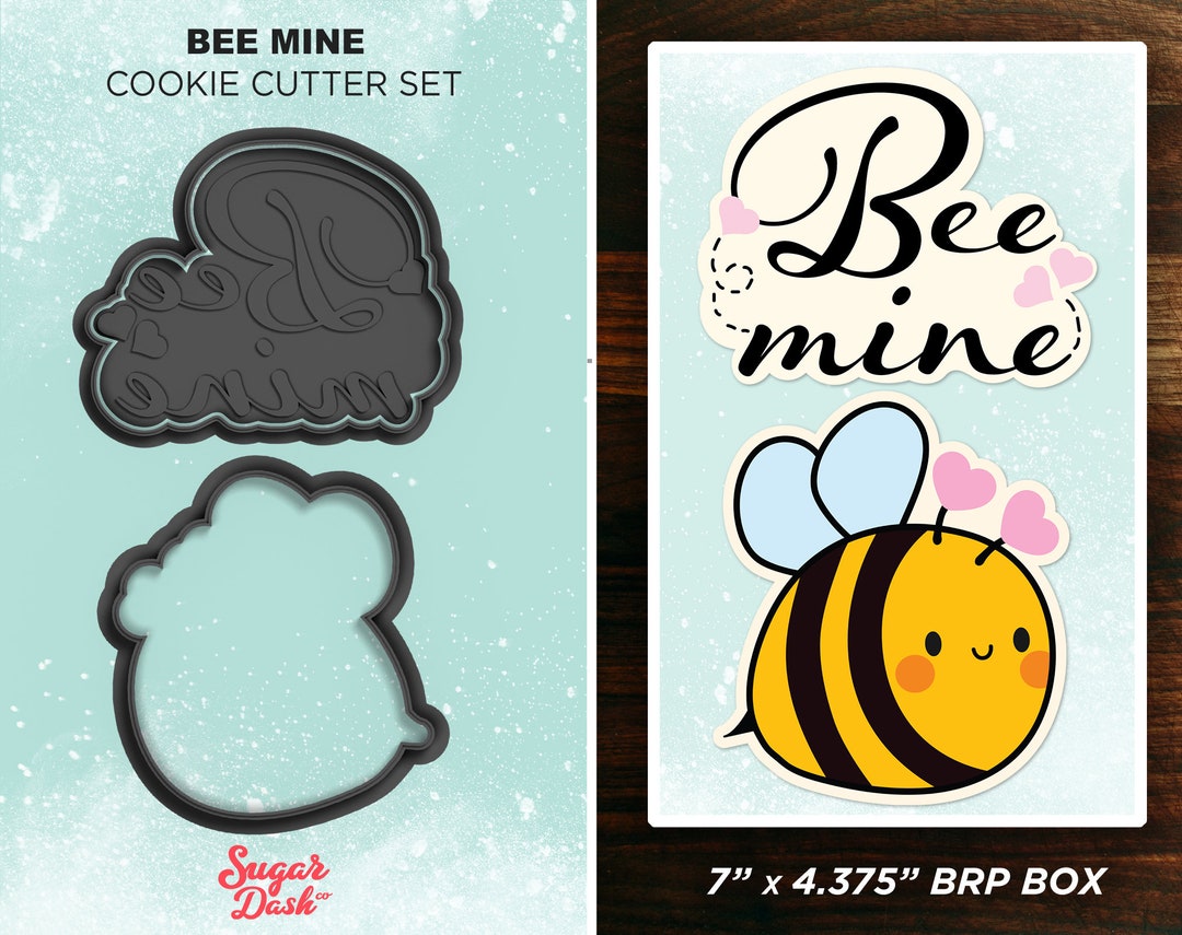 Valentines Cookie Cutter Set - Bee Mine - Etsy