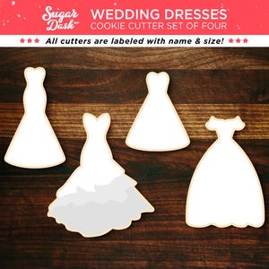 Wedding Dress Cookie Cutter Set #1