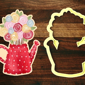 Flowers in Watering Can - Spring Cookie Cutter