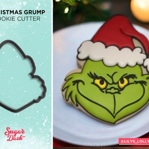 Green Christmas Grump Cookie Cutter