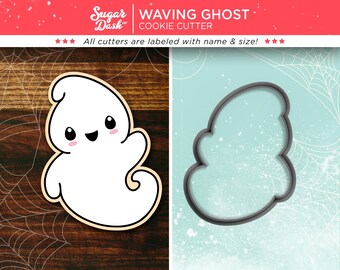 Waving Ghost Halloween Cookie Cutter