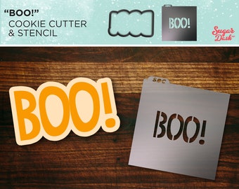 ¡Boo Halloween! / Cortador de galletas y plantilla