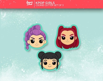 Kpop Girls Cookie Cutter Set of 3