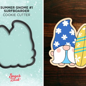 Summer Gnome #1 - Surfboard Cookie Cutter
