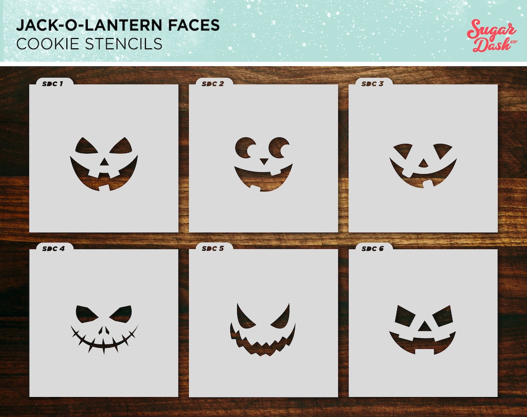Jackolantern Faces Stencil 41 Etsy