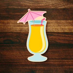 Tropical Drink with Umbrella Cookie Cutter #2