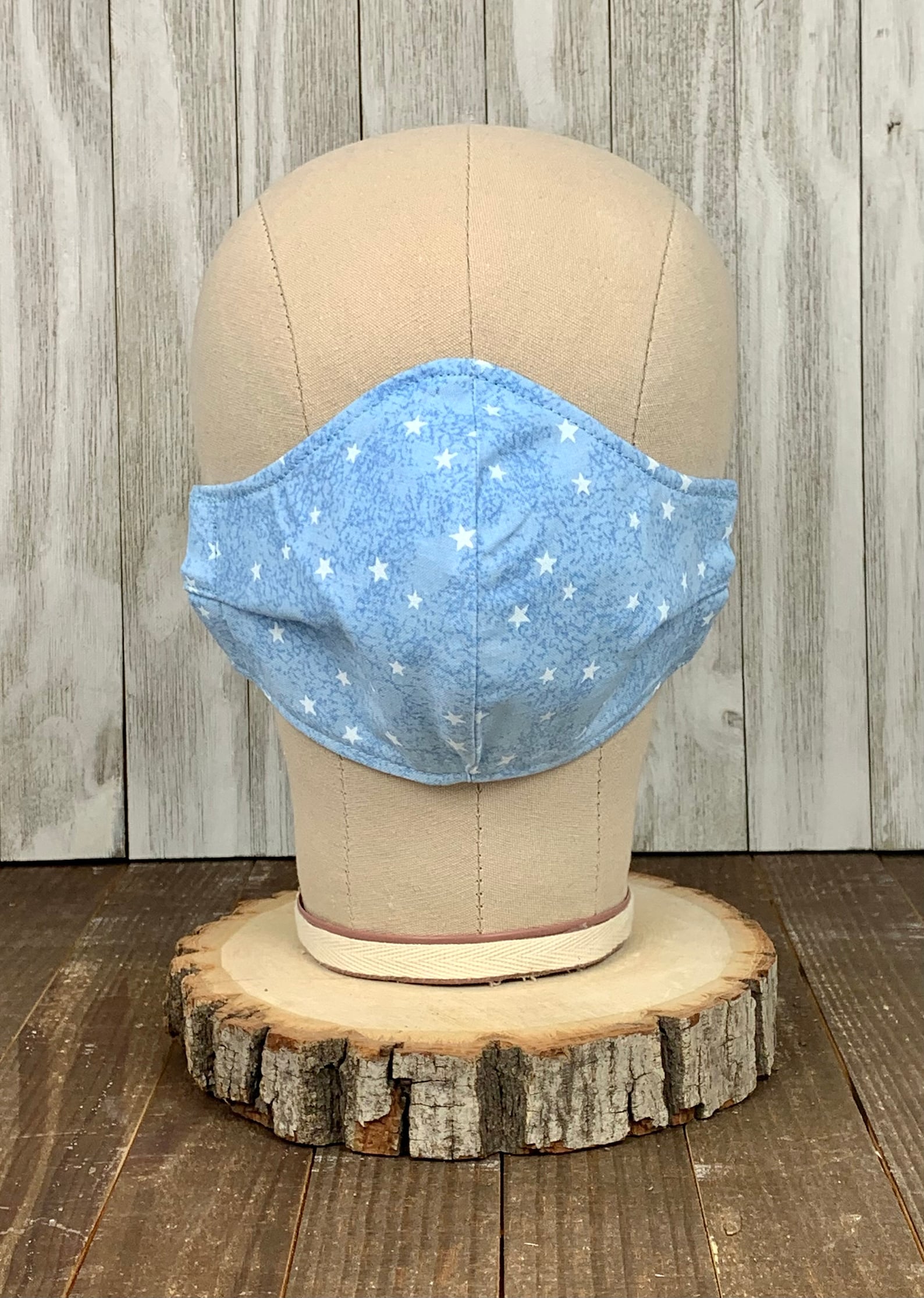 Face Mask Light Blue Face Mask Star Pattern Face Mask with Etsy