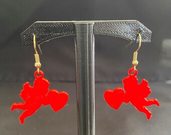 3D Printed Cupid Earrings | 3D Printed Valentine's Day Earrings