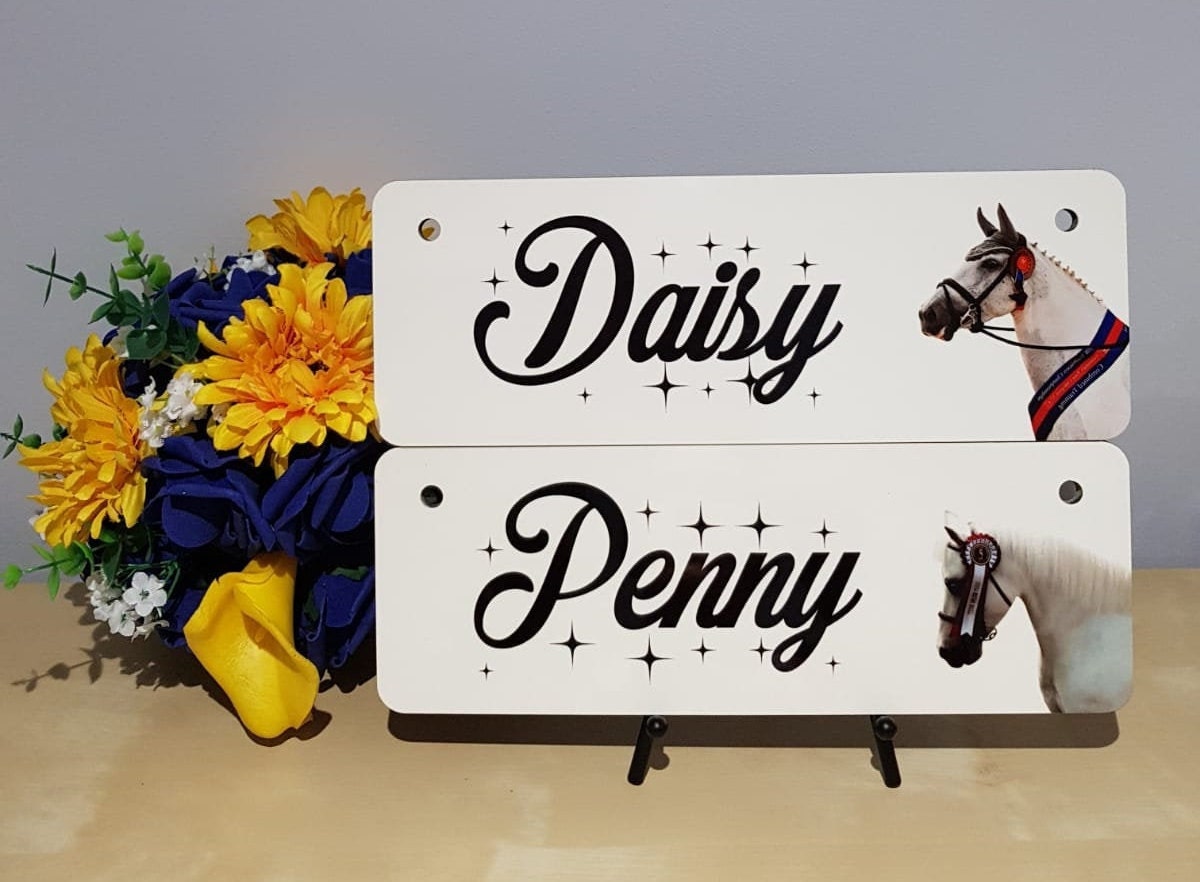 Horse Name Sign Horse Photo Plaque Horse Keepsakes Stable Etsy