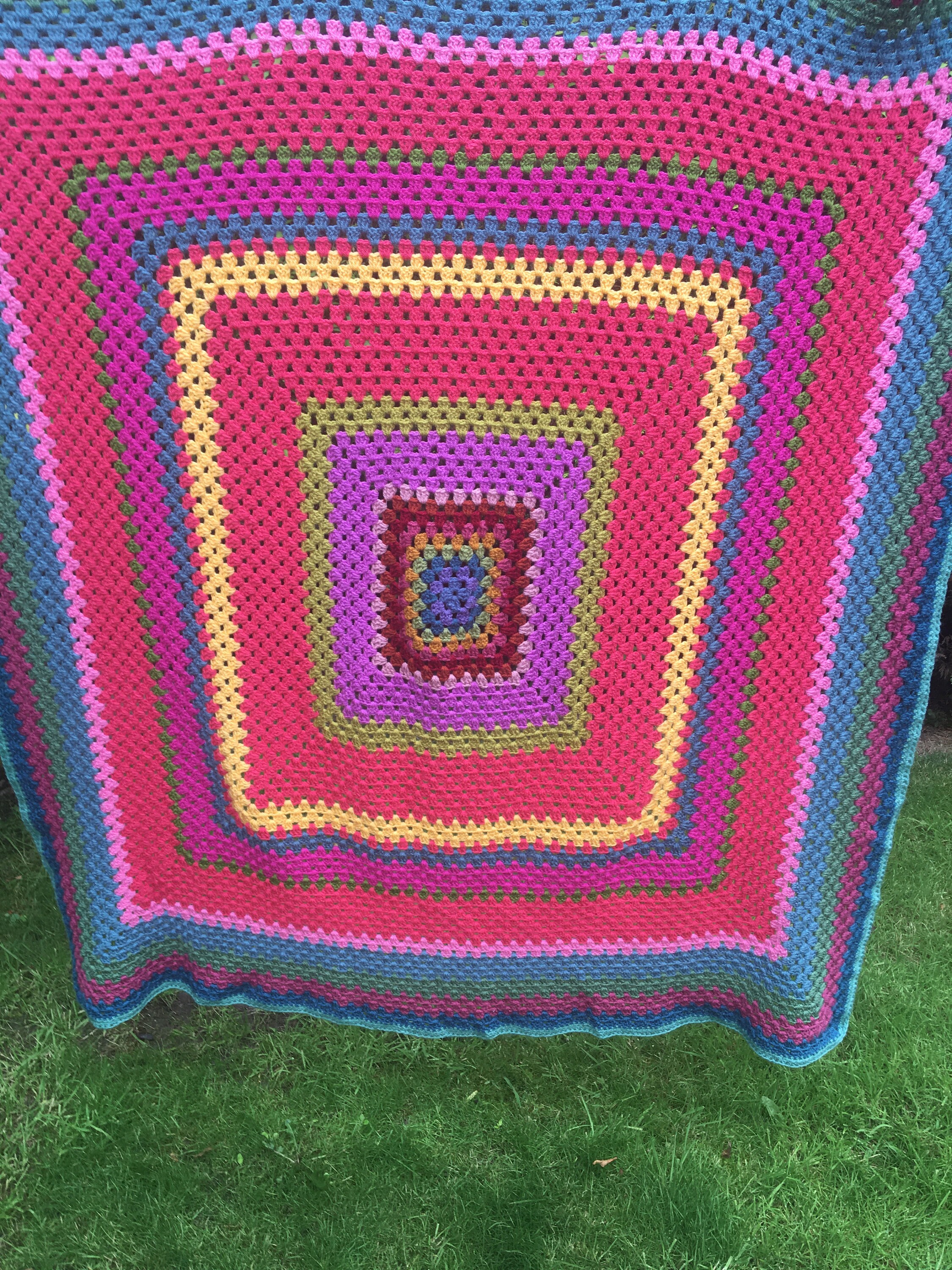Handmade Blanket of Many Colours. Etsy Canada