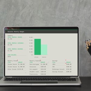 Monthly Budget Planning Template | Personal Budget Template Excel | Simple Financial Planner