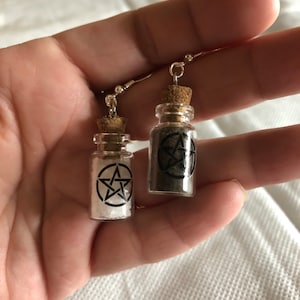 Supernatural Earrings, Anti possession earrings, rock salt earrings, guffer dust earrings, Salt and Burn Earrings, Dean girl earrings, SPN