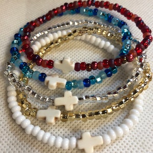 5 Row Cross & CCB Stackable Bracelet main image 1