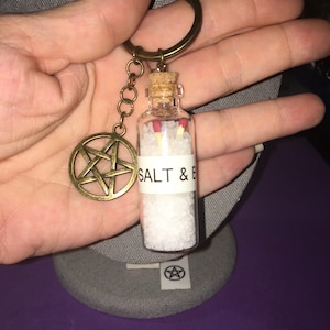 Supernatural Keychain, Bronze Pentagram Keychain, Ghost Killing Kit Keychain, Salt and burn keychain, Supernatural merch
