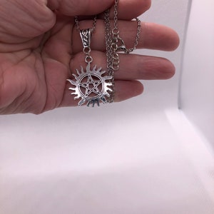 Supernatural Necklaces, Silver Pentagram Necklaces, Anti Possession Necklaces, Paperclip Chain Necklaces, Pentagram Choker Necklaces, SPN