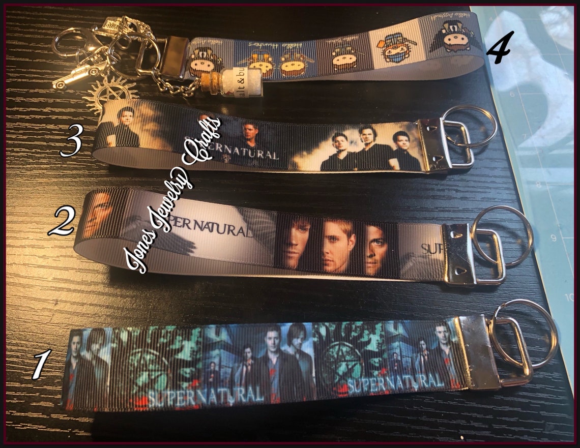 Supernatural Wristlet, Dean, Sam and Castiel Quotes, Supernatural Merch ...