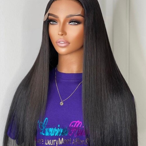 Straight Long Black Hair Wig 5x5 Brazilian HD Lace Wig Human - Etsy Straight Long Black Hair Wig 5x5 Brazilian HD Lace Wig Human - Etsy