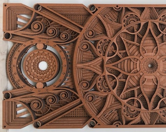 Bloominate (Extra large wall art abstract, Ethnic Art, Home Decor, Wood Wall Hang Decor, Wood burning art, Wooden decor)