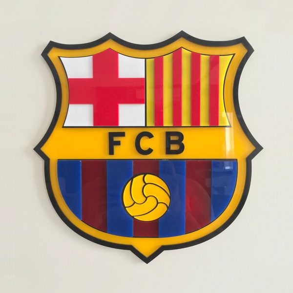 BARCELONA FC - Acrylic logo, Wall Hang Decor, Football Fan, Customized logo