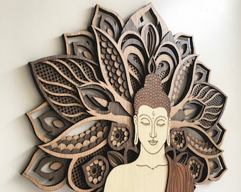 Buddha Wall Art, Tree of Life Wall Decor, Wood Burning Art, Wood Wall Hang Decor, Mindfulness gift, Extra large wall art abstract