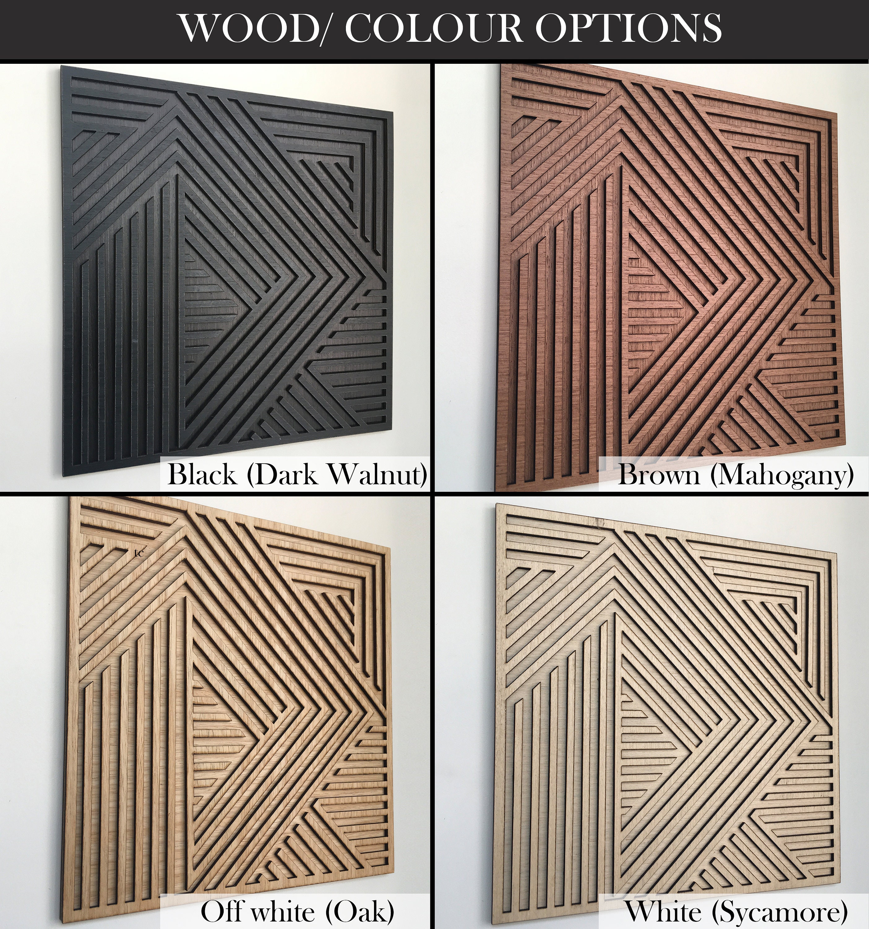 Geometric Wood Wall Art - Modern Wood Art - Minimal (single Piece) - Etsy