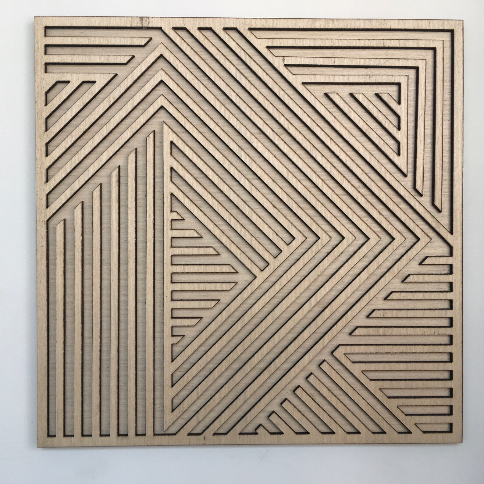 Geometric Wood Wall Art - Modern Wood Art - Minimal (single Piece) - Etsy