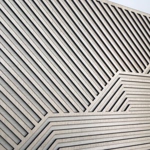 Wave Geometric Wood Wall Art - Modern Wood Art - Minimal (single Piece ...
