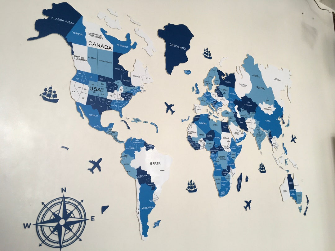 額装品/Old World Map Blue/ポスター Amazon.com: Framed 'Old World Map Blue' Gallery-Wrapped