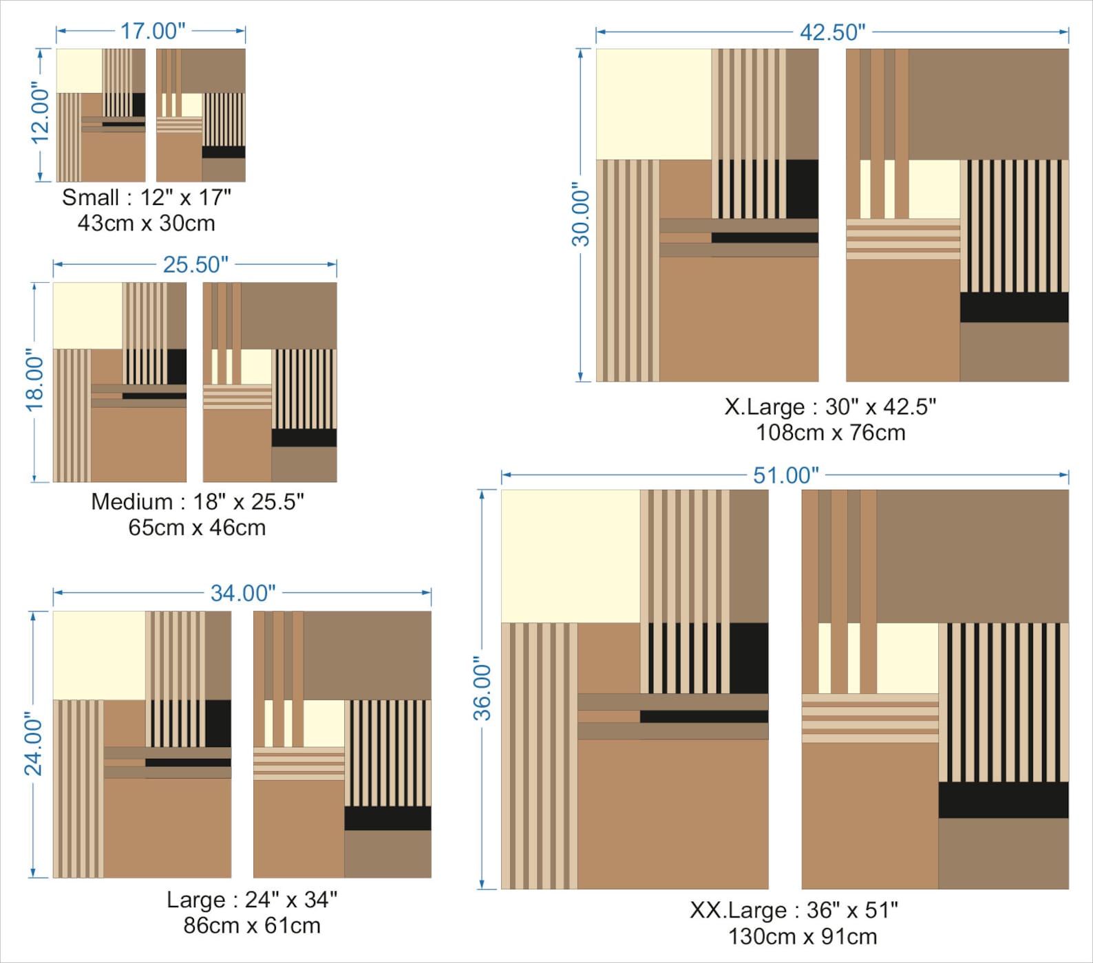 Geometric Wood Wall Art set of 2 Modern Wood Art Minimal Etsy