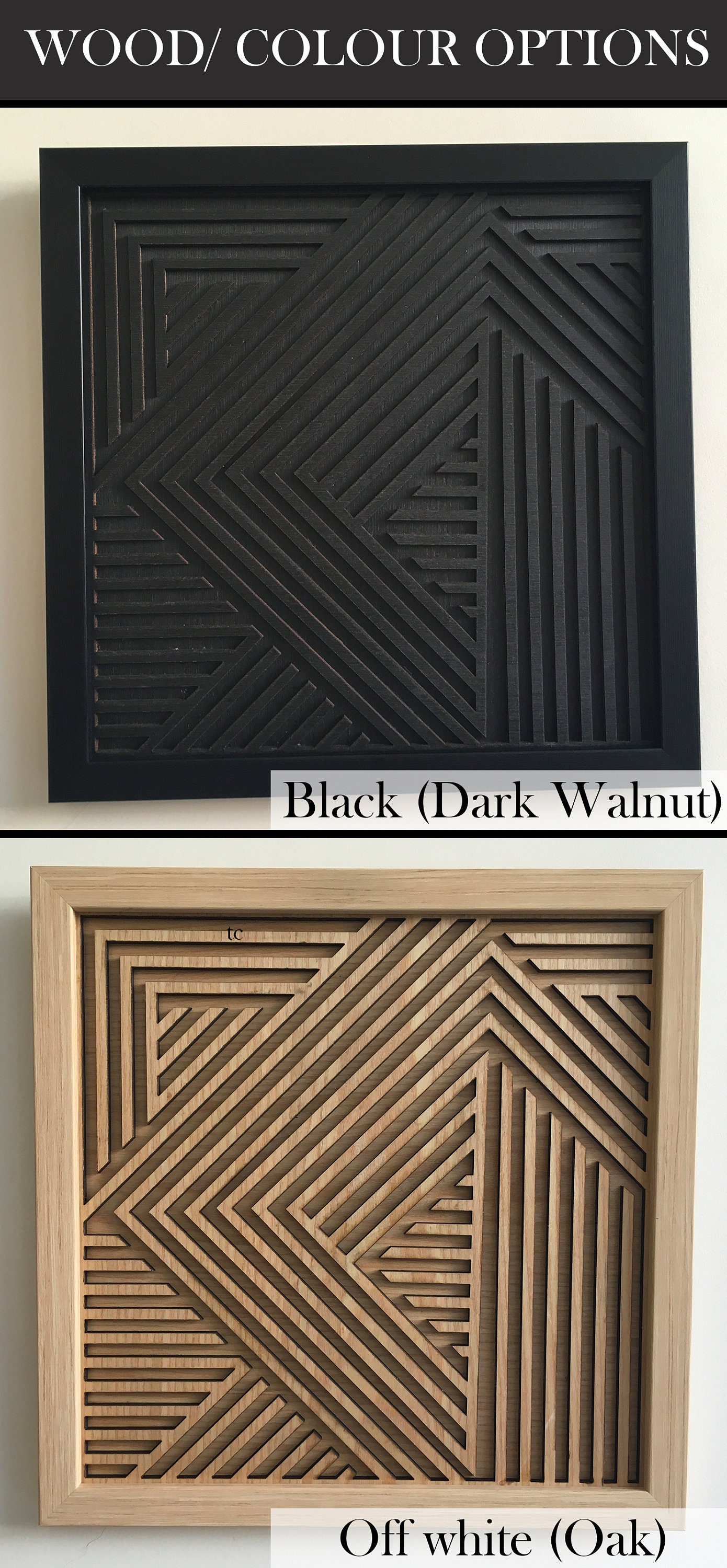 Geometric Wood Wall Art set of 3 Modern Wood Art Minimal - Etsy